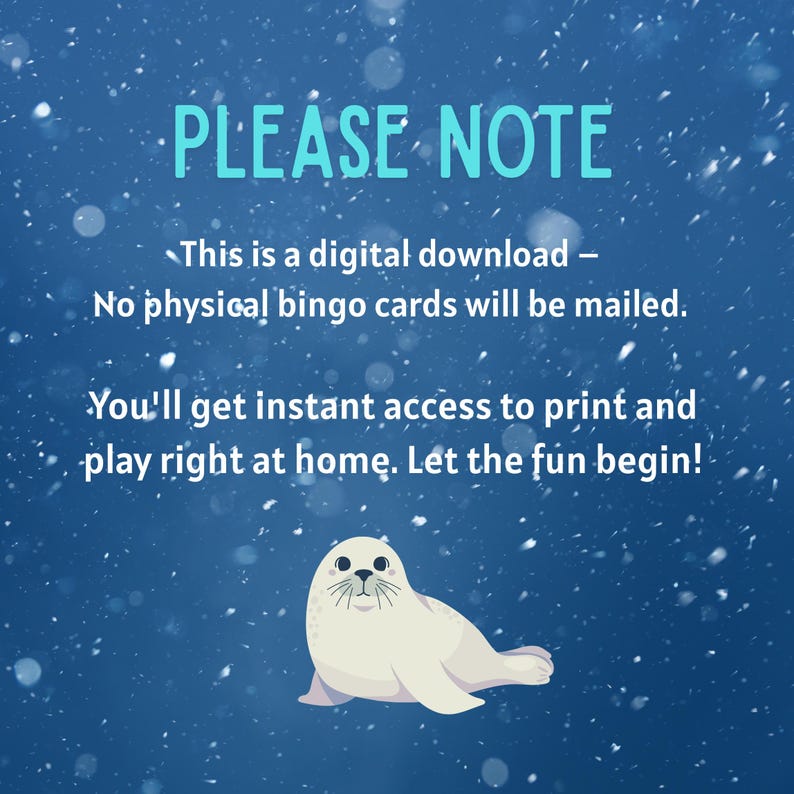 Winter Bingo, Arctic 50 Holiday Bingo Cards, Winter Wonderland Bingo ...