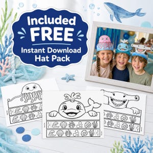 Editable Under The Sea Birthday Invitation Bundle, Ocean 1st Birthday Party Decor Kit, Oneder The Sea 1st Birthday Package, Printable. O004 image 8