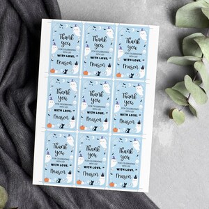 EDITABLE Spooky One Birthday Thank You Tag, Halloween 1st Birthday Favor Tag, Our Little Boo Gift Tag, Ghost Birthday Instant Download HA01