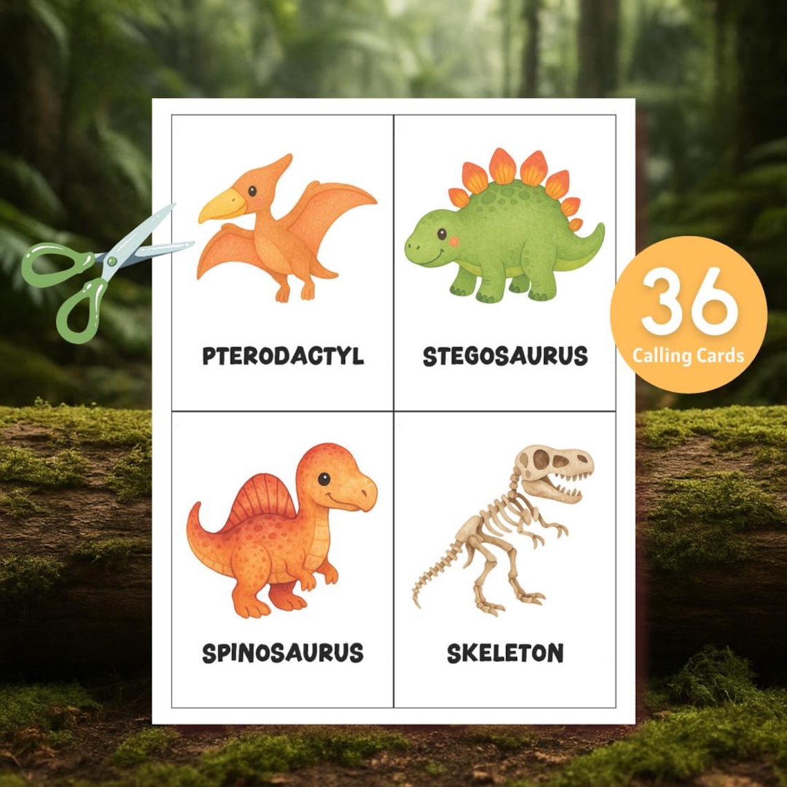 Dinosaur Bingo Game | Dinosaur Birthday Bingo Cards | Fun Dinosaur ...