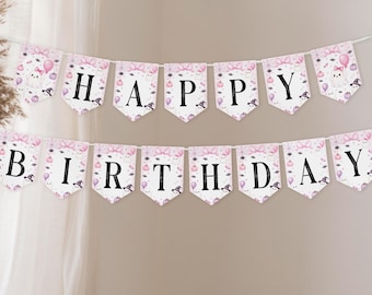 Banner editable de cumpleaños de Halloween / Banner del primer día de Halloween / Decoraciones de cumpleaños de Halloween para niños pequeños / Descarga instantánea / HA05
