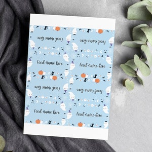 EDITABLE Spooky One Birthday Food Label, Halloween 1st Birthday Party Tent Card, Our Little Boo Buffet Food Tent, Instant Download HA01