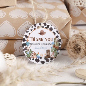 EDITABLE My First Rodeo Birthday Favor Label, Cowboy First Birthday Thank You Tag, Western Birthday Party Decor, Printable Template. C011 image 7