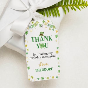 EDITABLE Lucky One Favor Tags, Lucky One Birthday Thank You Tag, Boy ...