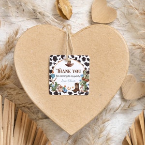 EDITABLE My First Rodeo Birthday Favor Label, Cowboy First Birthday Thank You Tag, Western Birthday Party Decor, Printable Template. C011 image 6