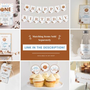 EDITABLE Milk and Cookies First Birthday Invitation, Boy 1st Birthday ...