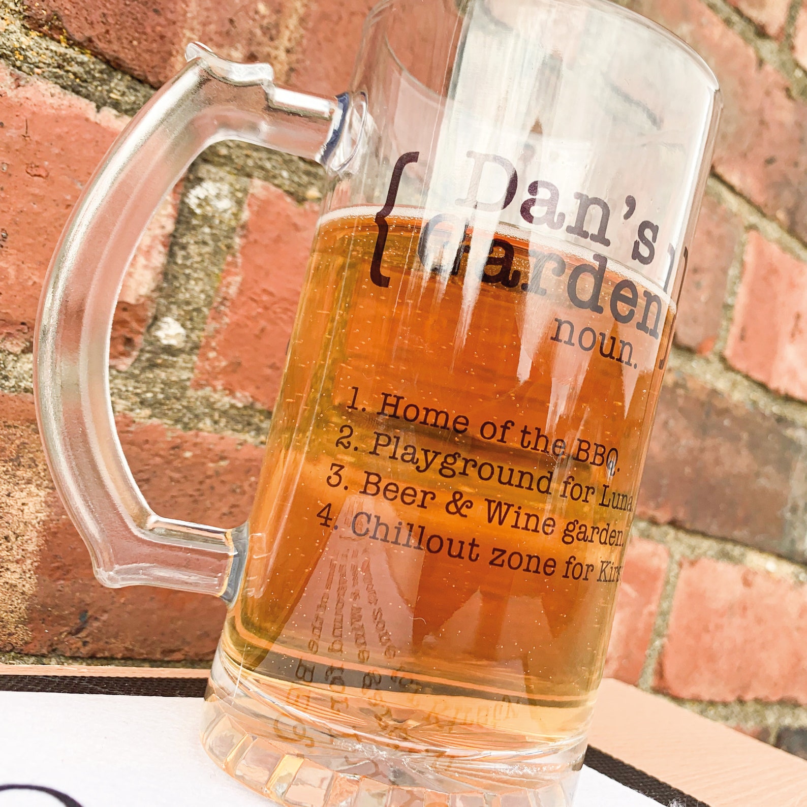 Personalised Beer Mat & Glass Etsy