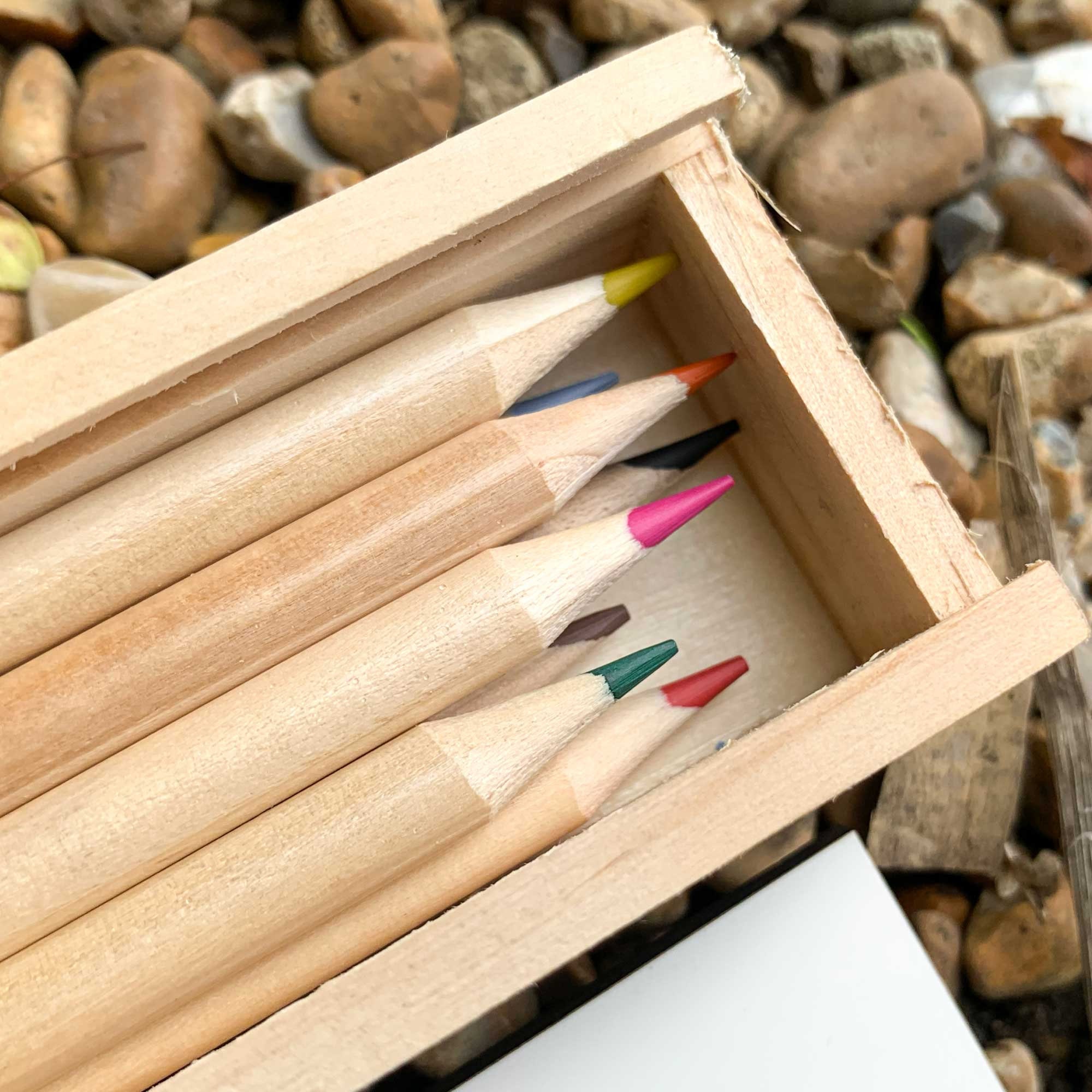 Wooden Pencil Case With Pencils / Personalised Teacher Gift/ Etsy