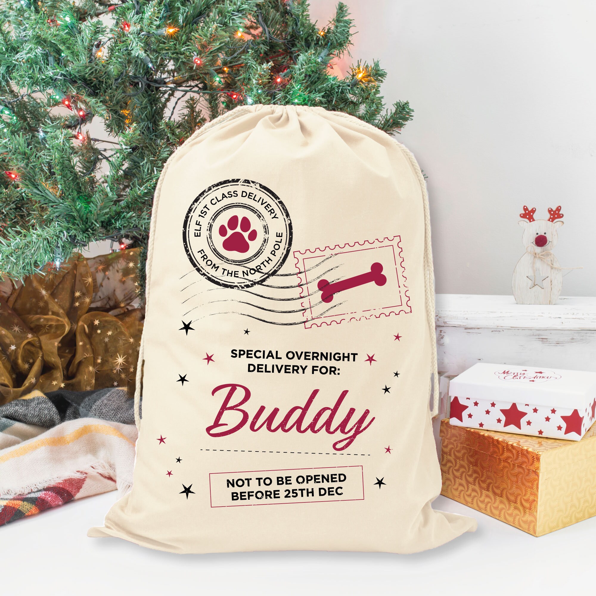 Chien Personnalisé Cadeau de Noël Sac Premium Etsy