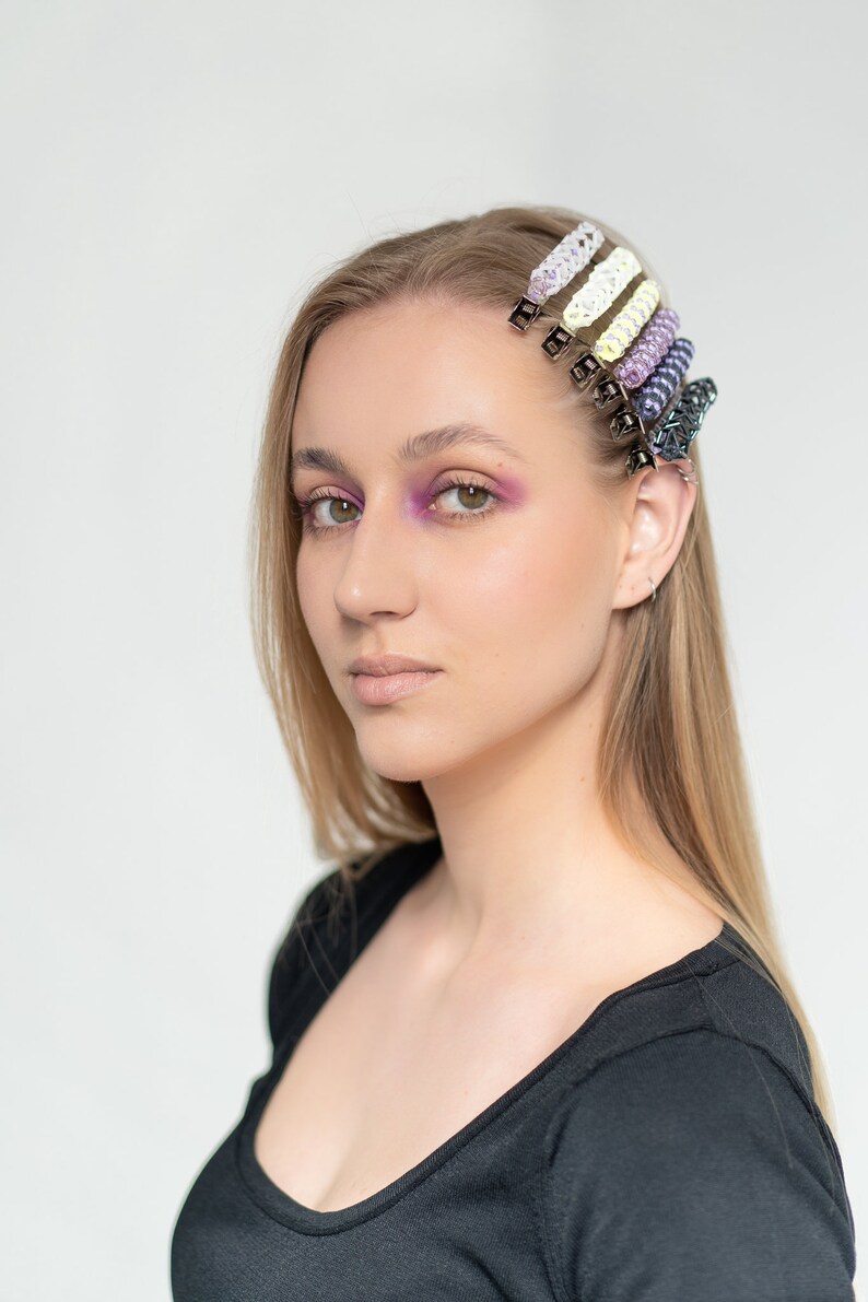 Large Hair Clip Set Geometric Hair Clip Unique Jewelry Etsy