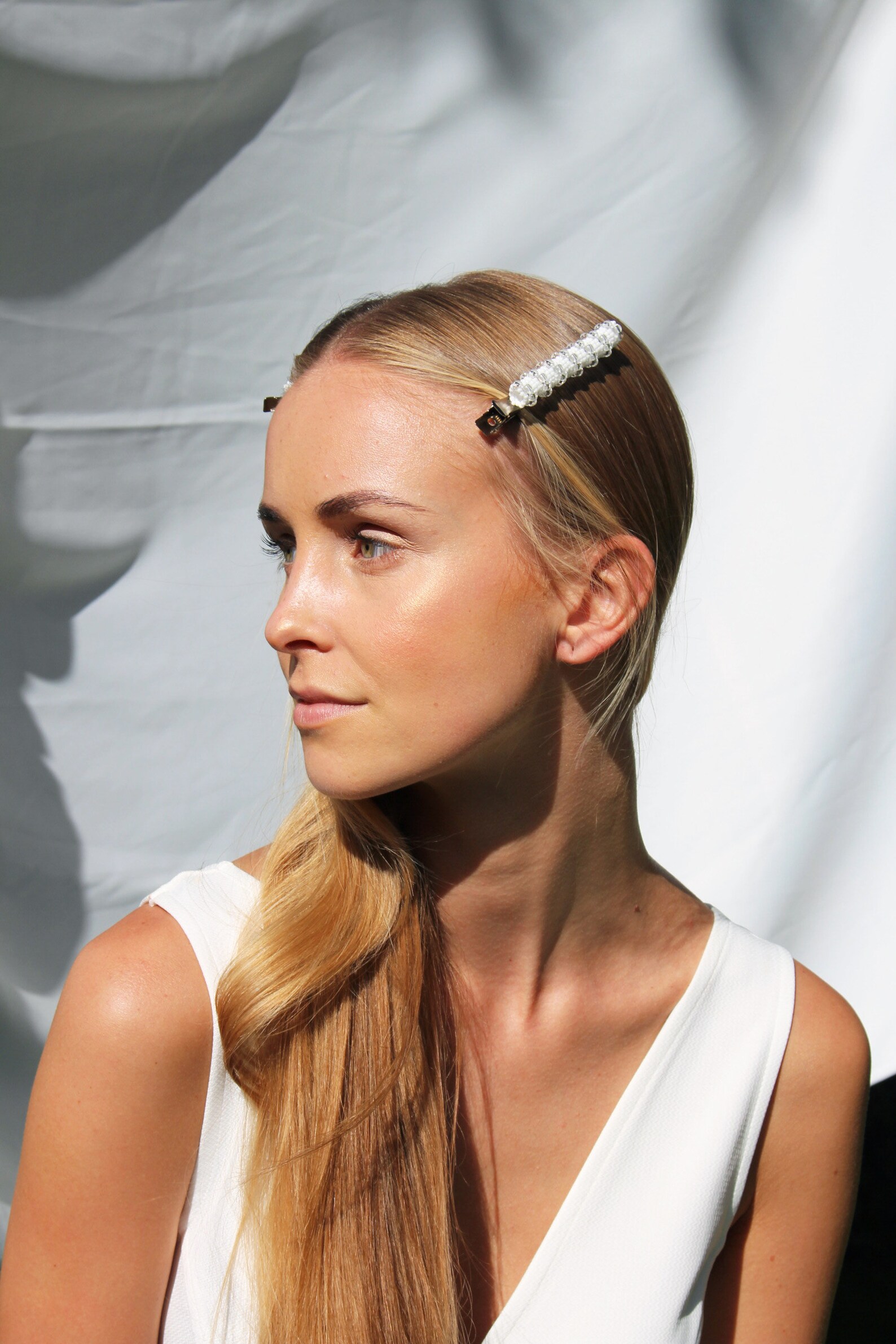 Minimalist Hair Clip Set Ivory Hair Jewellery Bridal Hair Etsy