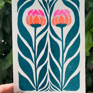 Grusskarte Risoprint „Blumenliebe“
