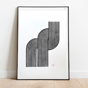 NEW! DinA4 lino print “Intertwined - for eternity - Part 1”