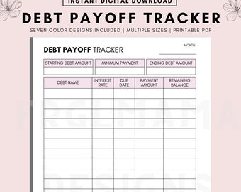Debt Payoff Tracker Printable: Snowball Method (Digital Download)