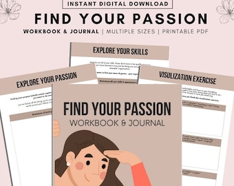 Find Your Passion Planner, Life Purpose Workbook, How to Find Your Passion and Purpose, Life ...