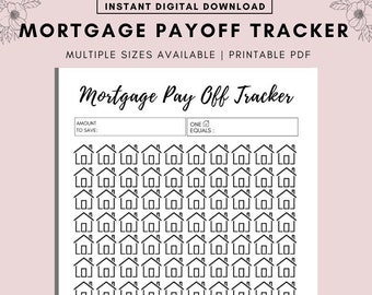 Mortgage Payoff Tracker, House Payoff Tracker, Savings Tracker, Finance Tracker, Debt Tracker, Debt Payoff, Home Savings Tracker, A4 LETTER