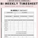 Employee Time Sheet Printable, Timekeeping Sheet, Printable Timesheet ...