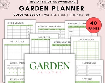 Printable Garden Planner: Plant Care Journal & Watering Schedule (PDF)