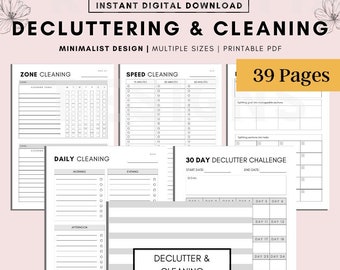 Declutter & Cleaning Planner: Minimalist Design (PDF)