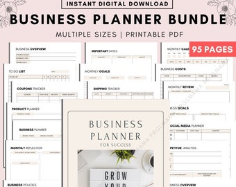 Businessplan Template: Druckbarer Businessplaner (A4 A5 LETTER PDF)