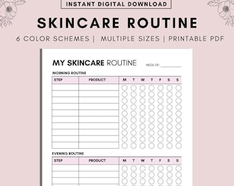 My Skincare Routine Journal: Monthly Planning, skin health