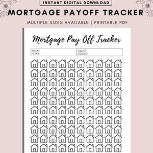 Mortgage Payoff Tracker, House Payoff Tracker, Savings Tracker, Finance Tracker, Debt Tracker, Debt Payoff, Home Savings Tracker, A4 LETTER