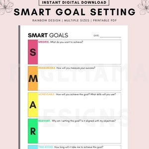 Smart Goals Worksheet, Growth Goals, Goal Setting Worksheet, Goal ...
