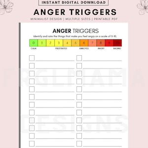 Anger Trigger Worksheet, Anger Worksheets, Therapy Tools, Therapy Worksheets, Anger Journal, Emotional Regulation, Anger Exploration