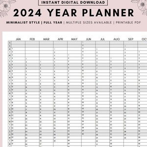 A2 Yearly Calendar - Etsy a2-yearly-calendar-etsy