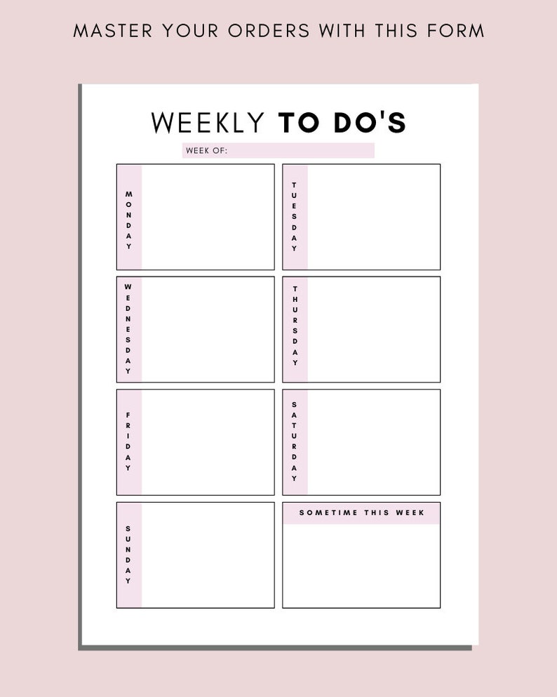Daily to Do List Printable: Productivity Planner Template (A4, A5 ...