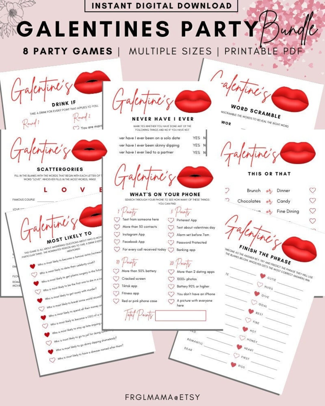 Galentine's Day Games - 8 Printable Games for Kids and Adults ...