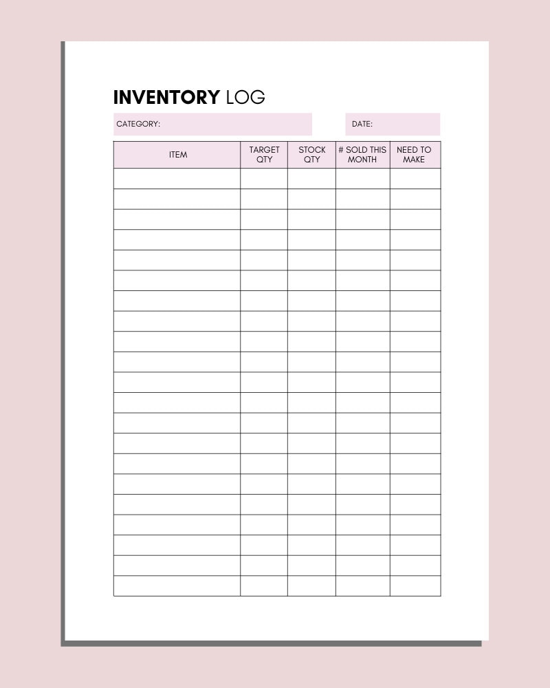 Check On Inventory Memo.pdf Printable Inventory Management Form: Small Business Organizer (A4 A5 ...