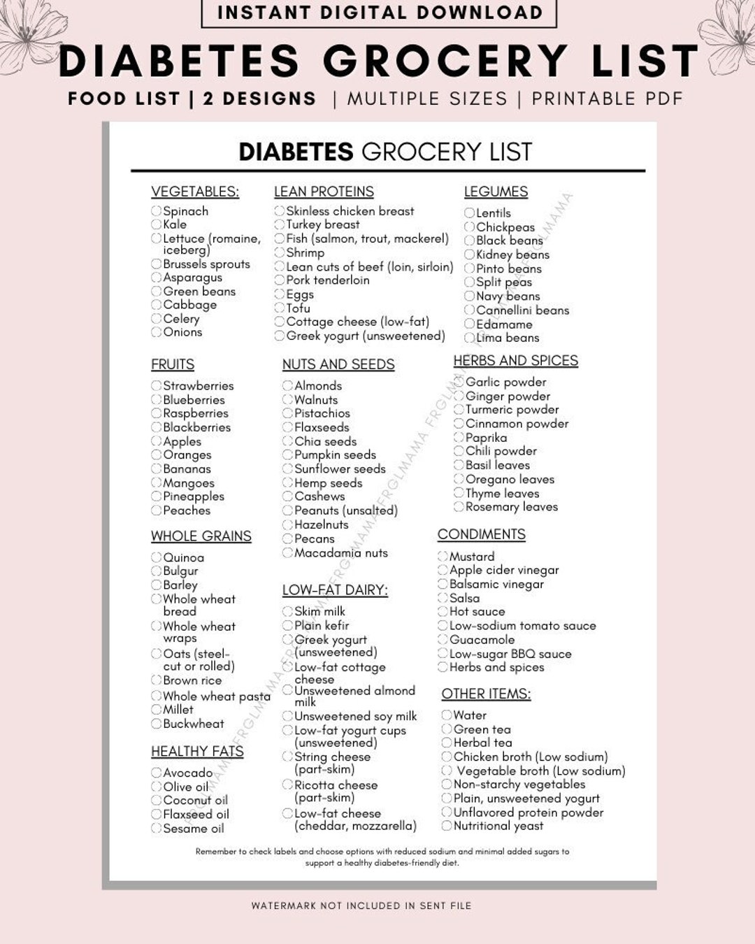 Diabetic Grocery List Printable Printable Free Templates Diabetic Grocery List Printable Printable Free Templates