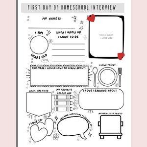 First Day of Homeschool Interview Printable, Homeschool Planner ... First Day of Homeschool Interview Printable, Homeschool Planner ...
