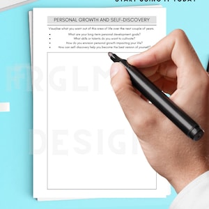 K&ouml;nnte beinhalten: Ein druckbares Arbeitsblatt mit dem Titel "Pers&ouml;nliches Wachstum und Selbstfindung" mit Impulsen zur Selbstreflexion. Das Arbeitsblatt enth&auml;lt Fragen zu pers&ouml;nlichen Entwicklungsziele, F&auml;higkeiten, die man kultivieren m&ouml;chte, und wie sich pers&ouml;nliches Wachstum auf das Leben auswirkt.
