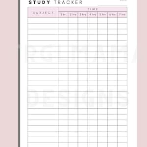 Study Tracker Planner: Exam Prep Kit, Timetable (printable PDF) - Etsy