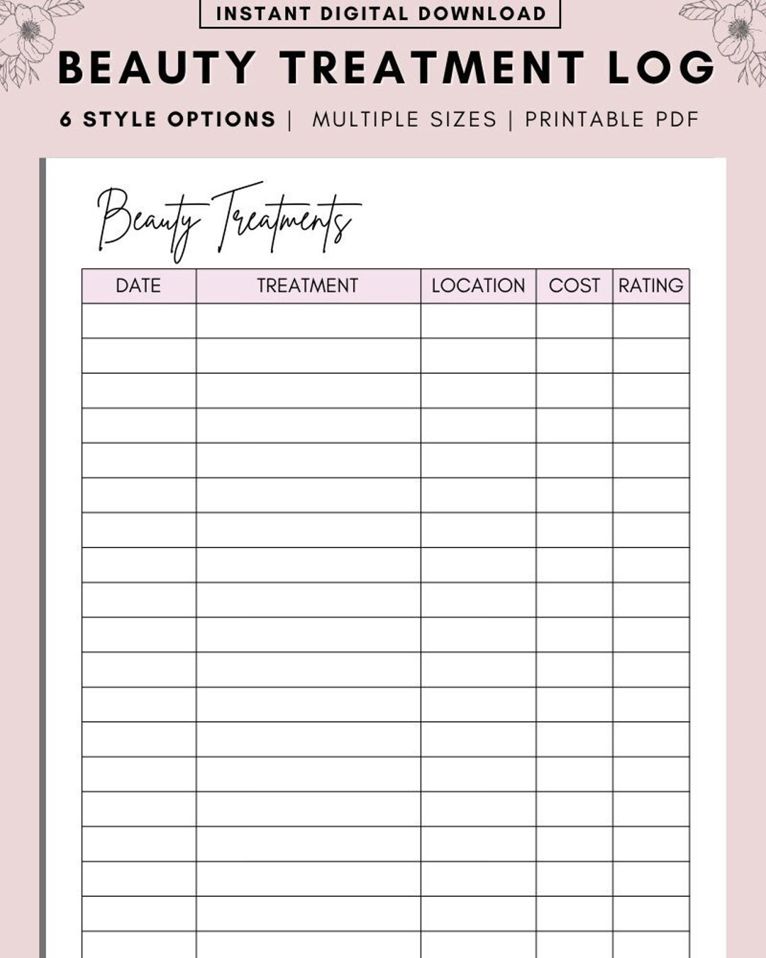 beauty-treatments-tracker-beauty-appointments-printable-nail-appointment-salon-appointment-log-planner-inserts-a4-a5-letter-pdf-etsy