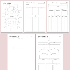 Concept Map Template, Printable Concept Map Template, Concept Map PDF ...
