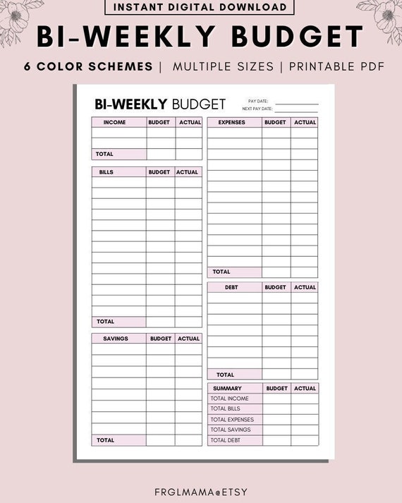 PLANNER BUDGET A5 (DIGITAL) - SPECIAL ENVELOPPES BUDGET - A5