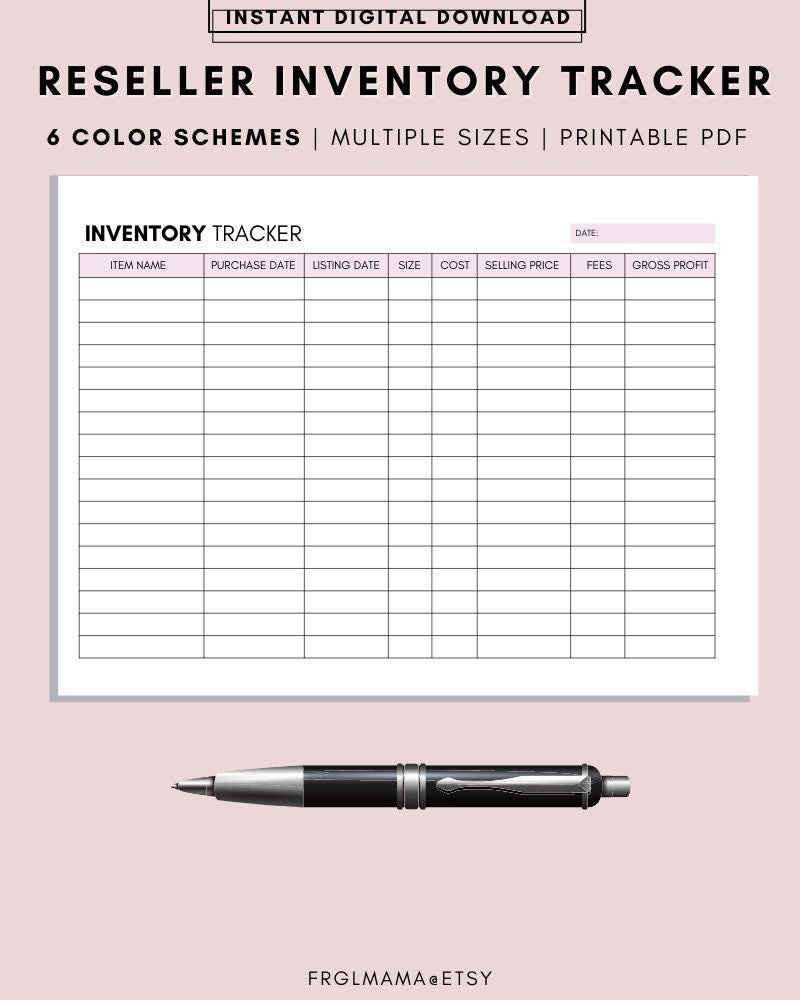 Clothing Reseller Inventory Log Book: Online Seller Planner and Organizer,  Income Expense Tracker, Clothing Resale Business, Accounting Log For  Resellers (Paperback) 