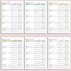 Daily Macro & Calorie Tracker: Printable Food Journal (digital Download ...