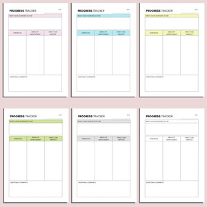 Pro Tracker Worksheet Progress Tracker Printable, Worksheet for Business, Homeschool ...