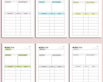 90 Day Plan Template, 90 Day Printable Planner, Countdown Calendar, Fitness  Journal, Self Improvement, Weight Loss Challenge - Etsy