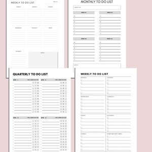 Minimalist to Do List Printable Bundle: Daily Planner (PDF) - Etsy UK