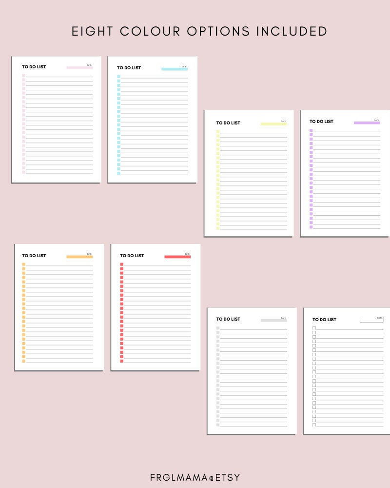 Minimalist to Do List Printable: Daily Task Checklist (PDF) - Etsy