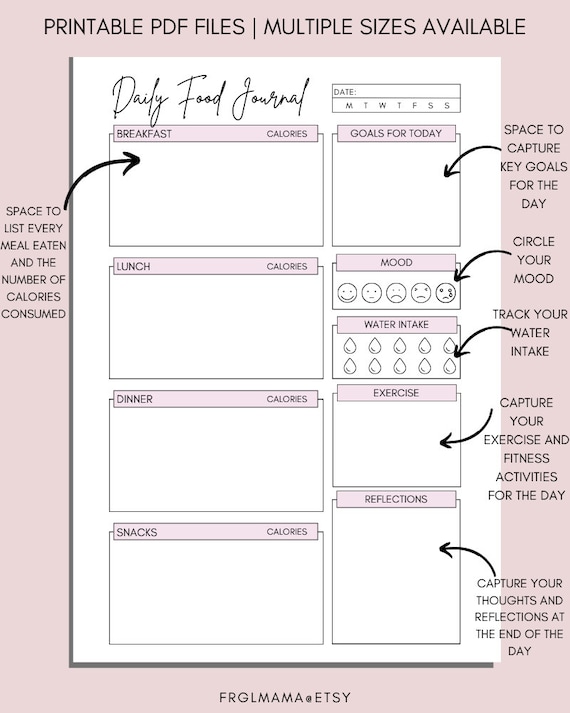 Amazon.com : Food Journal - Journal for Women Weight Loss