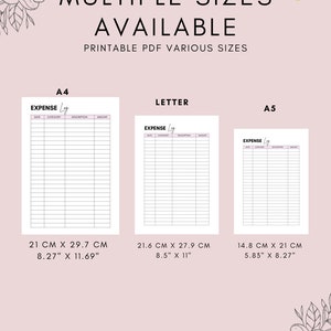 Printable Expense Log, Expense Tracker Printable, Spending Sheet ...