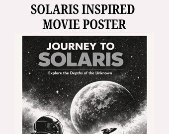 Solaris inspiriertes Filmplakat | Kinetische Sci-Fi Wandkunst (Digitaler Download)