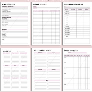 Household Binder Printable Home Management Planner Household - Etsy ...