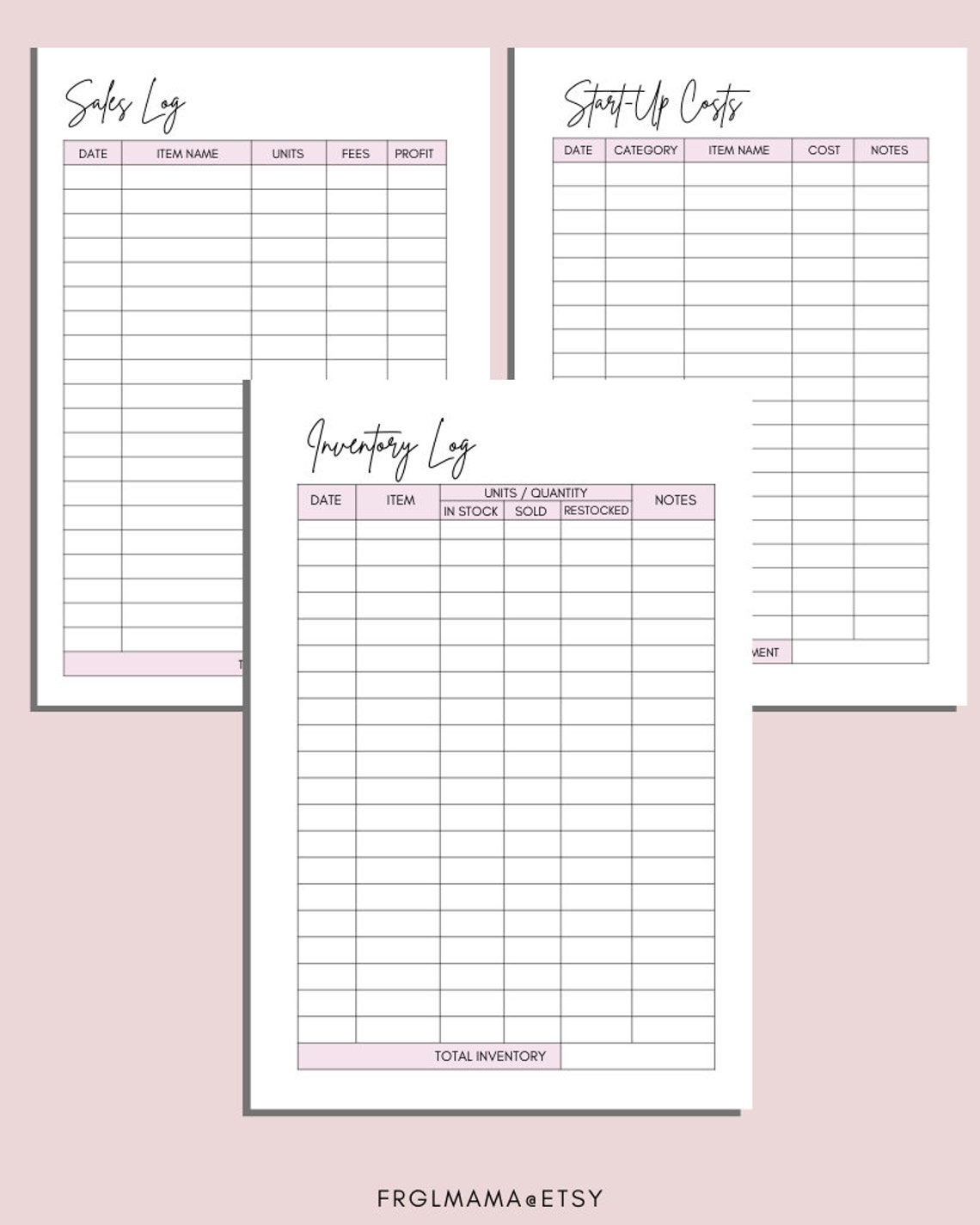 Printable Business Organization Planner and Tracker Sheets - Etsy